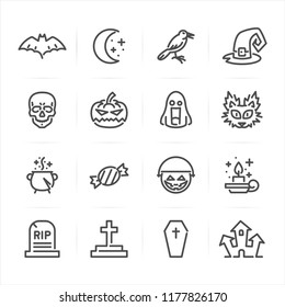 Halloween icons with White Background