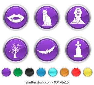 Halloween icons,each color icons is set on a different layer 	