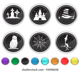  Halloween icons,each color icons is set on a different layer
