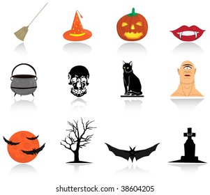 halloween icons,easy to edit or to re size,the shadow and the icons are set on a different layer