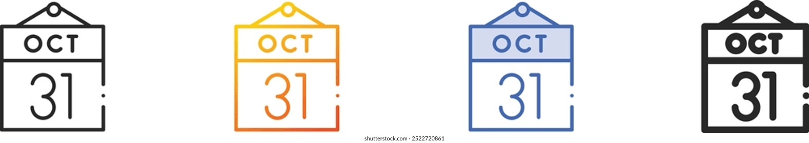 halloween icon.Thin Linear, Gradient, Blue Stroke and bold Style Design Isolated On White Background