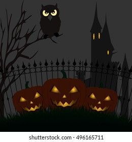 Halloween Illustration. Halloween Background. 