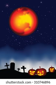 Halloween illustration background. Vector art eps10