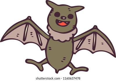 Halloween Illustration of Bat
