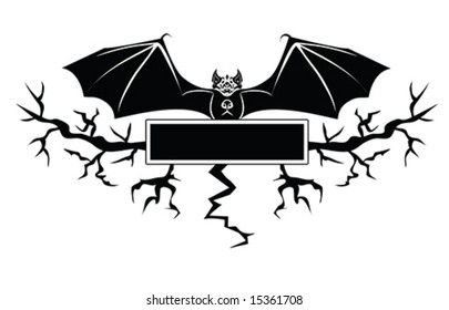 halloween illustration of the bat