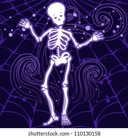 Halloween illustration: Dancing Skeleton