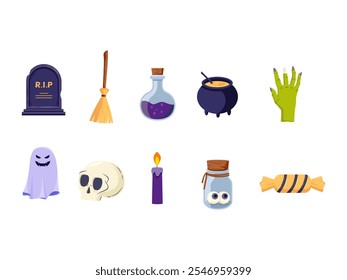 Halloween Illustration Design Element Set