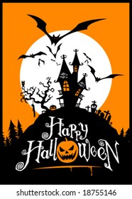 Halloween illustration. Editable vector EPS10.