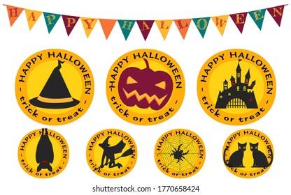 Halloween Illustration: Jack O'Lantern and Castle Icon (with Happy Halloween Characters)
Vector illustration