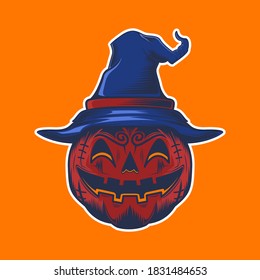 Halloween illustration mascot design vector