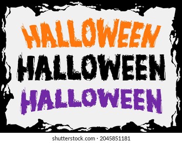 Halloween illustration on white background. Vector illustration.