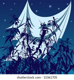halloween illustration of phantom