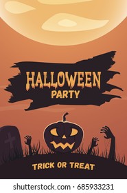Halloween illustration poster