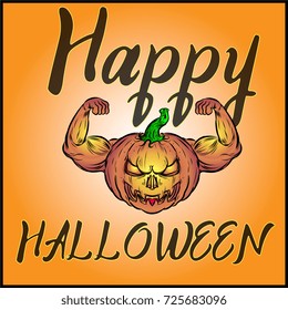 Halloween illustration of  pumpkin vector