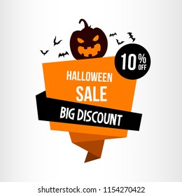 halloween illustration sale. autumn celebration. pumpkin element. modern design.