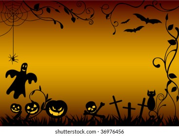 Halloween illustration with space for your text