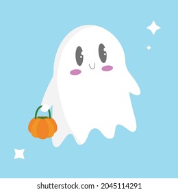 Halloween Illustration Vector Ghost Trick or Treat