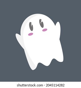 Halloween Illustration Vector Scary Cute Ghost