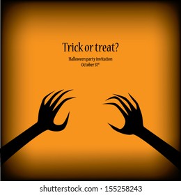 Halloween illustration vector suitable for party invitations with scary theme and space for your text