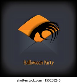 Halloween illustration vector suitable for party invitations with scary theme and space for your text