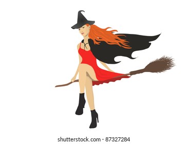 Halloween illustration of a witch.