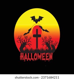 Halloween  illustrations with patches for t-shirts and other uses