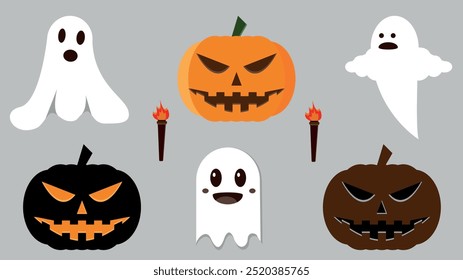 Halloween illustrations for a Halloween theme