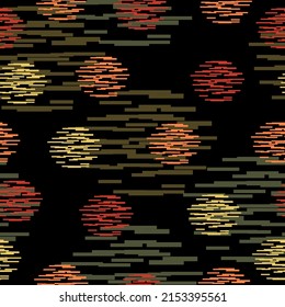 Halloween image color scheme, polka dots, continuous pattern, background, seamless background, vector data