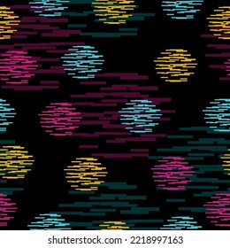 Halloween image color scheme, polka dots, continuous pattern, background, seamless background, vector data
