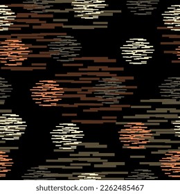 Halloween image color scheme, polka dots, continuous pattern, background, seamless background, vector data