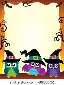 Imagen de Halloween con tema de búho 1 - ilustración vectorial eps10.