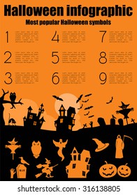 Halloween infographic design. Vector illustration