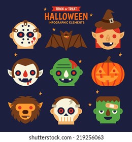 Halloween Infographic Elements 