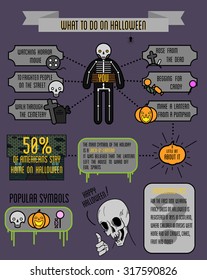 Halloween  infographic. Flat Design Vector Illustration