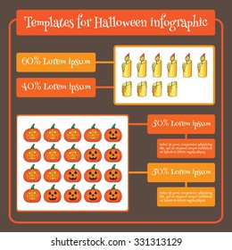 Halloween infographic set. Vector illustration