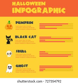 Halloween Infographic style vector art illustration