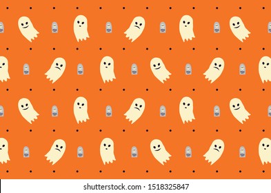 Halloween inspired festive background patters celebrating the worldwide October holiday ideal for any type promotional material or product wrapping - vector