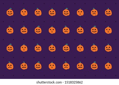Halloween inspired festive background patters celebrating the worldwide October holiday ideal for any type promotional material or product wrapping - vector