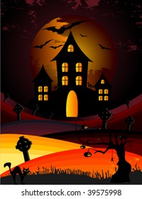 halloween invitation or background