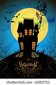 Halloween invitation or background