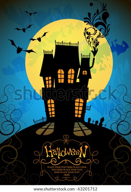 Halloween Invitation Background Stock Vector (Royalty Free) 63201712