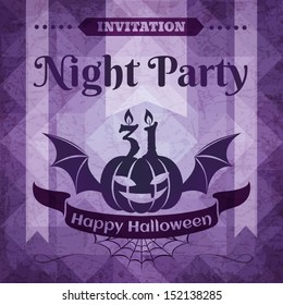 Halloween invitation card 