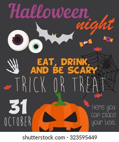 Halloween invitation card
