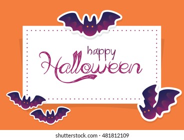 halloween invitation card vector background
