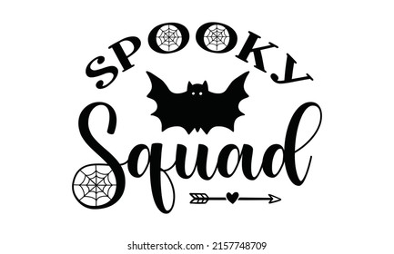 Halloween invitation and greeting. Autumn poster with pumpkin, web, bat, spider. calligraphy, isolated on white background. Autumn poster with pumpkin, web, bat, spider.