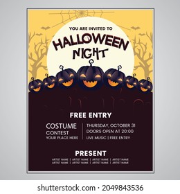 Halloween invitation vector card design