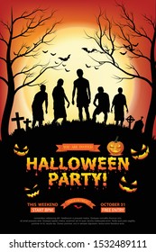 Halloween Invitation. Vector Eps 10