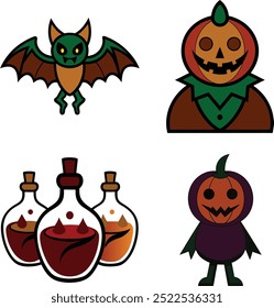 Halloween item vector illustration on a white background