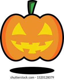 halloween jack lantern vector icon cartoon pumpkin 