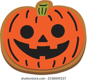 Galleta de pan de jengibre de Halloween Jack O Lantern